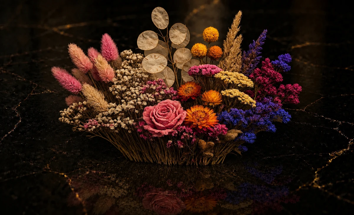 Dried flowers — beauty set forever in gold