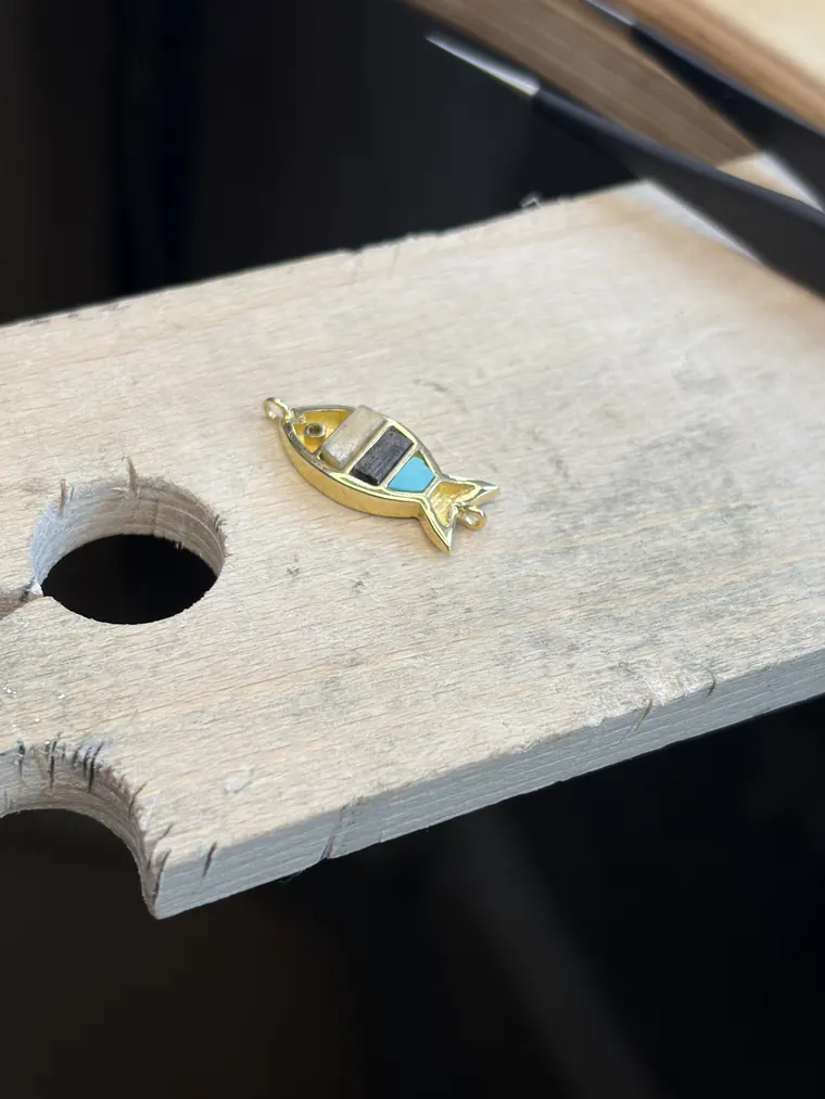 Shaping the fish by hand